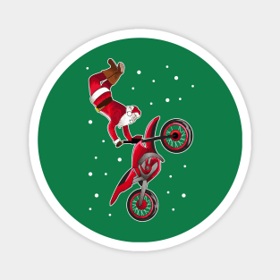 Santa Dirtbike Motocross Tricks Freestyle Christmas Xmas Magnet